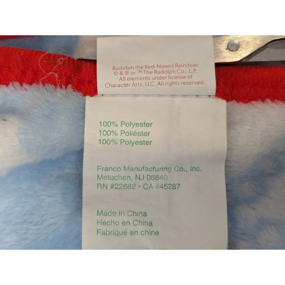 Rudolph plush baby toddler‎ child throw blanket Dolly Spot Elephant Hermey blue